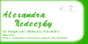 alexandra nedeczky business card